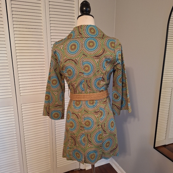 Ivy Jane Anthropologie Bohemian Style belted pea coat sz XS - Picture 2 of 8